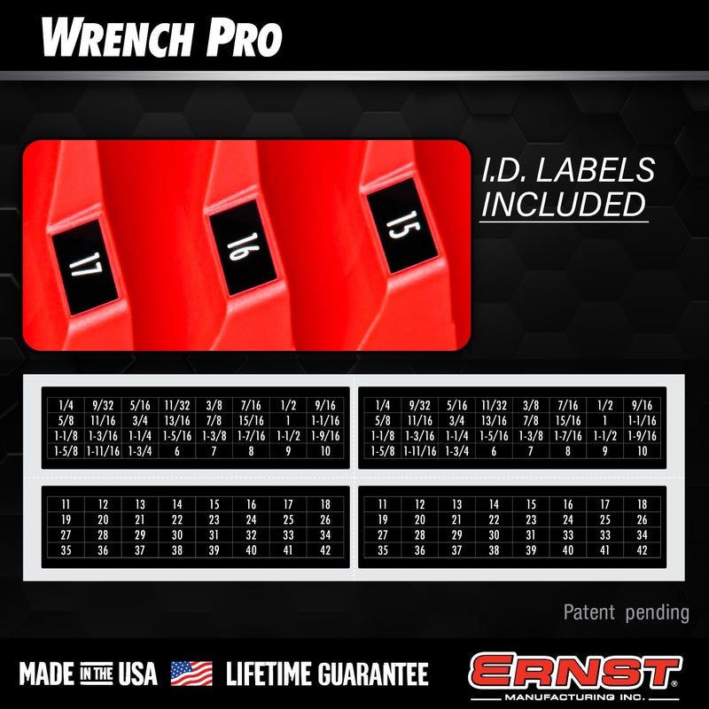 Ernst Manufacturing Wrench Pro Wrench Storage for 20 Wrenches with Anti-Slip Cleats - Blue - Made in the USA - Image 5